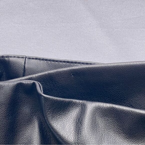 NWT Jason Wu Black Faux Leather Wrap Mini Skirt Size Small - Picture 9 of 16